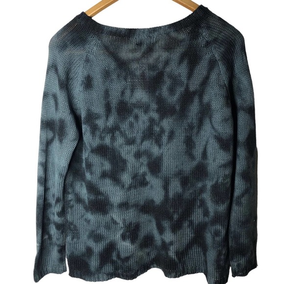 River Hand Dyed Cotton blend Sweater Small Navy V-neck NWT - Picture 2 of 10